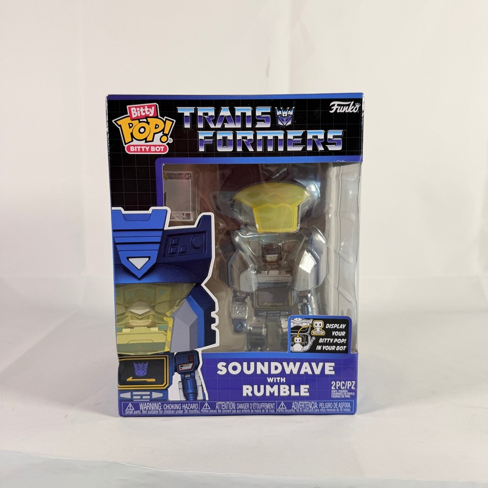 Funko Bitty Pop! Bitty Bot Transformers Soundwave with Rumble NEW Exclusive 2pc